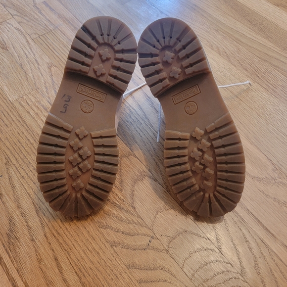 Timberland Premium Waterproof Classic Light Pink Junior Combat Hiking Boots - Picture 6 of 10